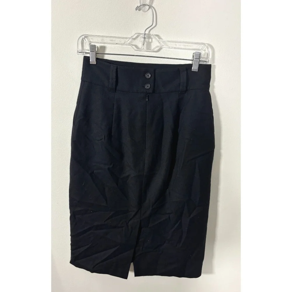 Banana Republic Black Office Pencil Skirt Women's 2 Stretch Pockets